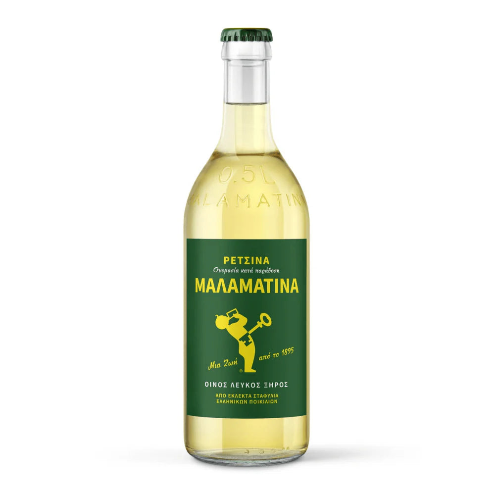 Malamatina Retsina 50cl – Traditional Greek White Wine
