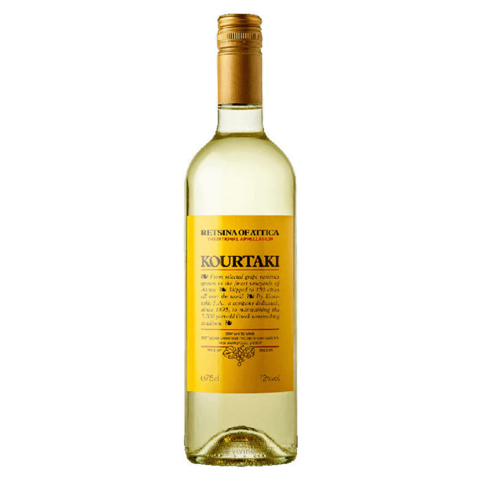 Kourtaki Retsina of Attica 75cl – Traditional Greek White Wine