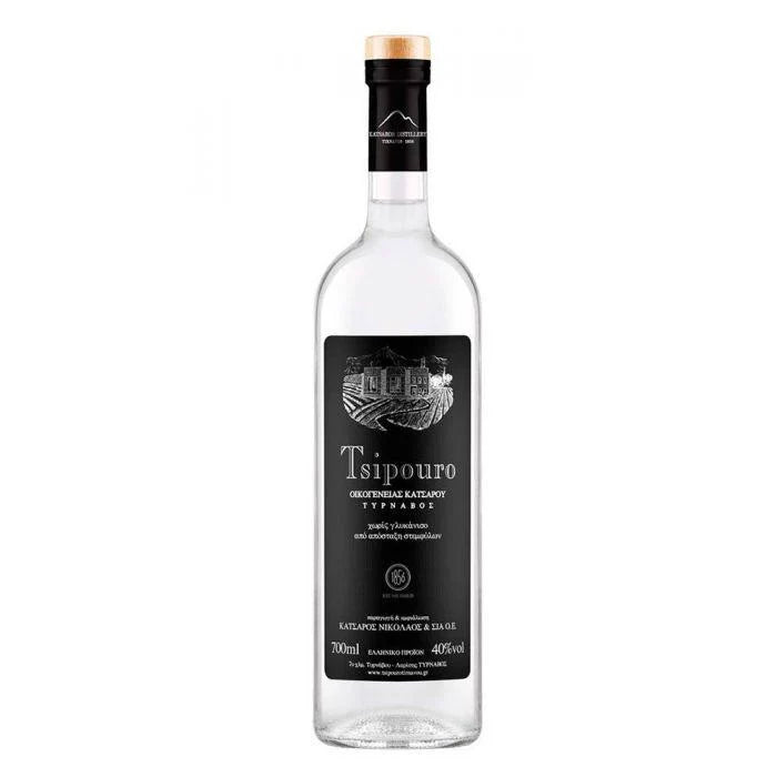 Katsaros Tsipouro Without Anise 70cl – Traditional Greek Grape Spirit